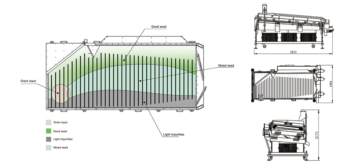 Wheat Corn Sunflower Seed Gravity Separator