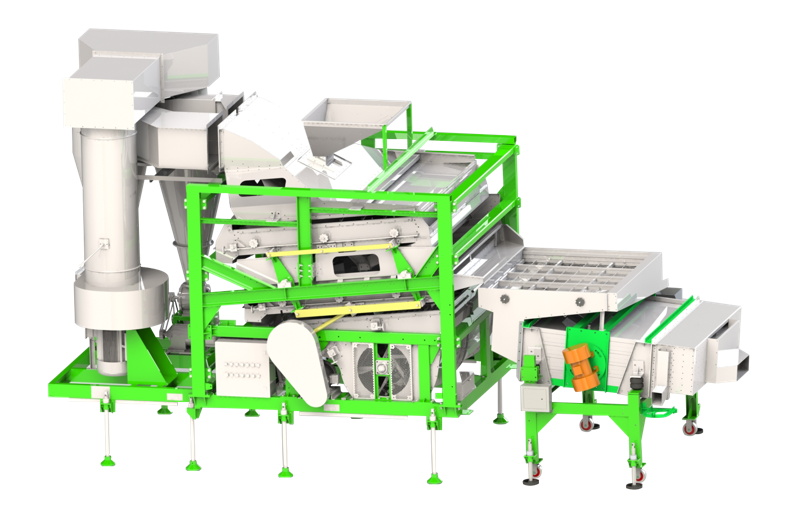 5XFZ-40Z Double Gravity Table Cleaner & 5XFJ-40A Vibration Grader combination
