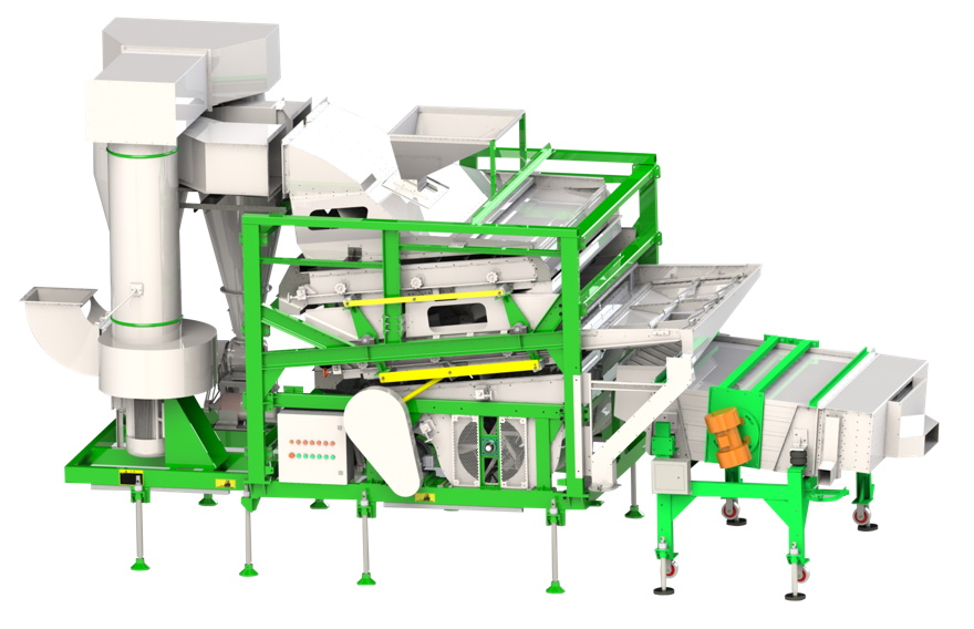 5XFZ-40ZA Double Gravity Table Cleaner & 5XFJ-40 Vibration Grader combination
