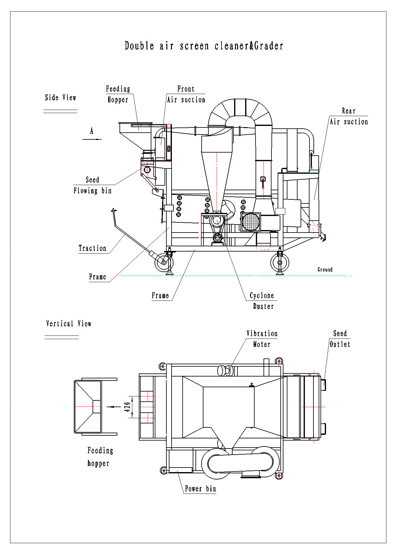 Double Air Screen Cleaner&Grader
